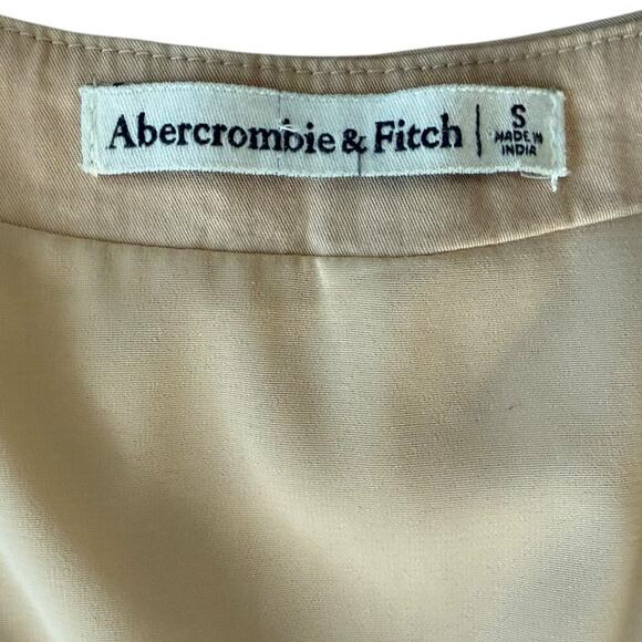 Abercrombie & Fitch Tailored Vest + Mini Skirt Set Pockets Size Small Tan Khaki - Picture 7 of 14